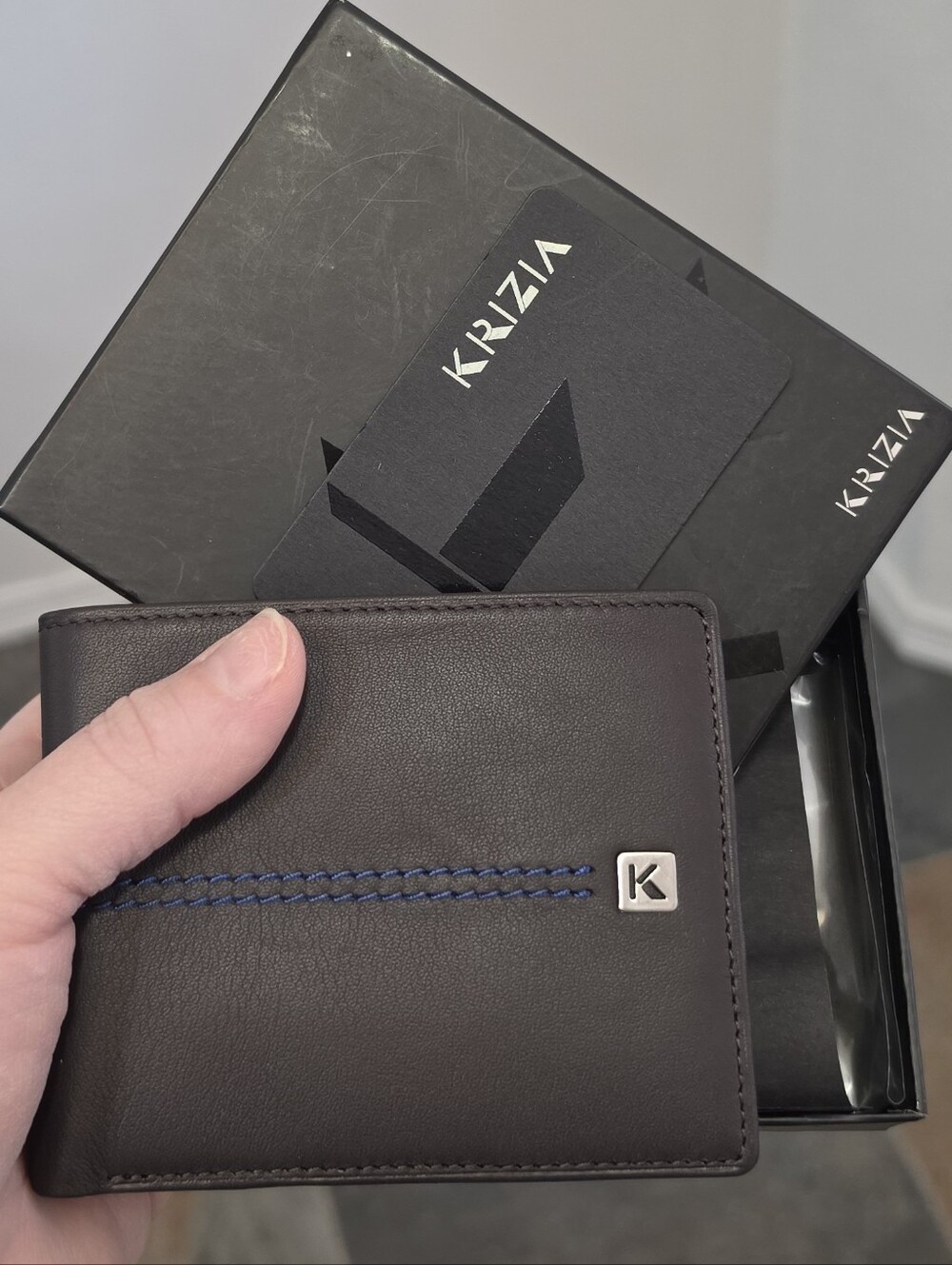 Krizia Milano Men's Leather Horizontal Bifold Coin Wallet - FULL INCLUSION